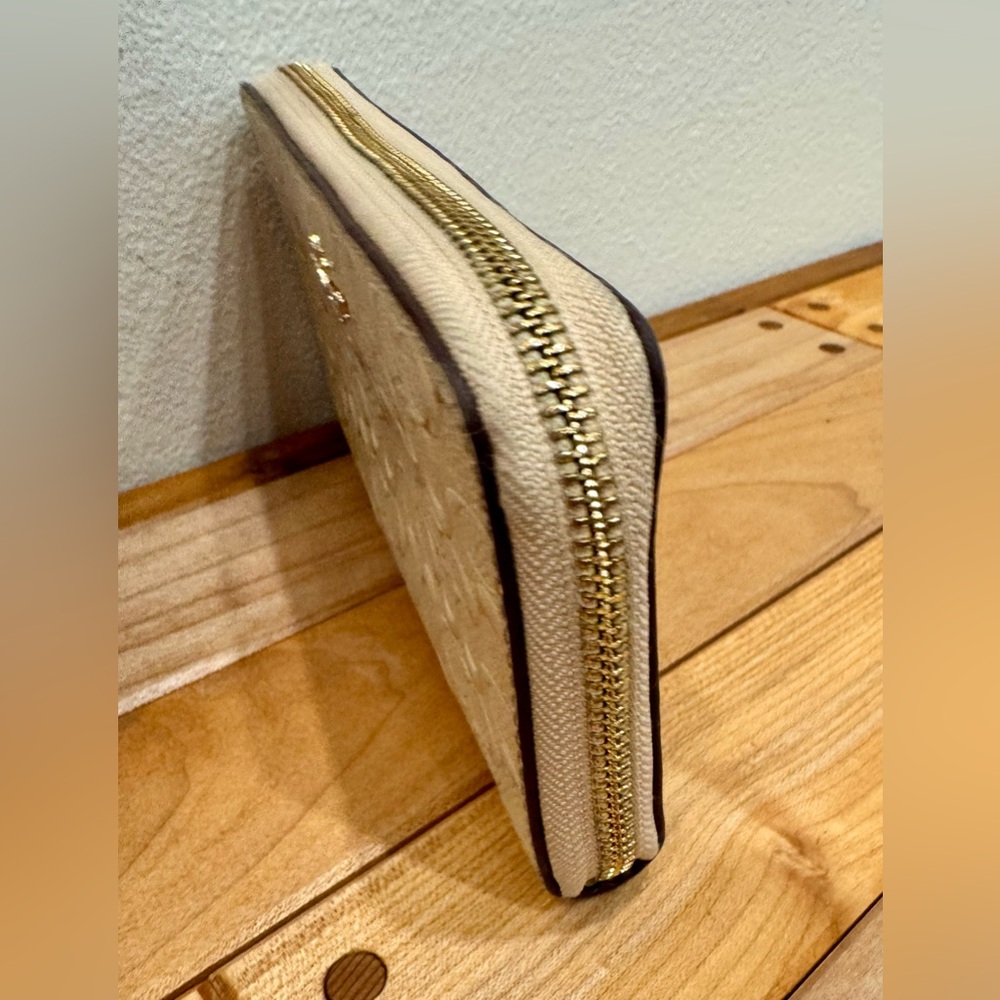Coach Debossed Accordion Zip Around Wallet - Picture 6 of 6
